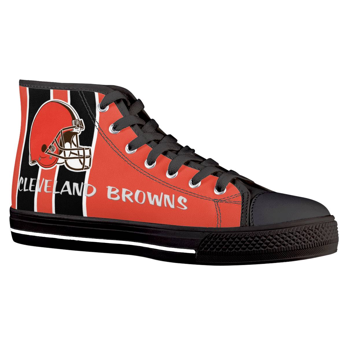 Men's Cleveland Browns High Top Canvas Sneakers 003